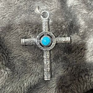 NEW BLUE TURQUOISE CROSS
